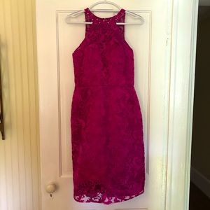 Cocktail or wedding guest dress. Beautiful rich color.